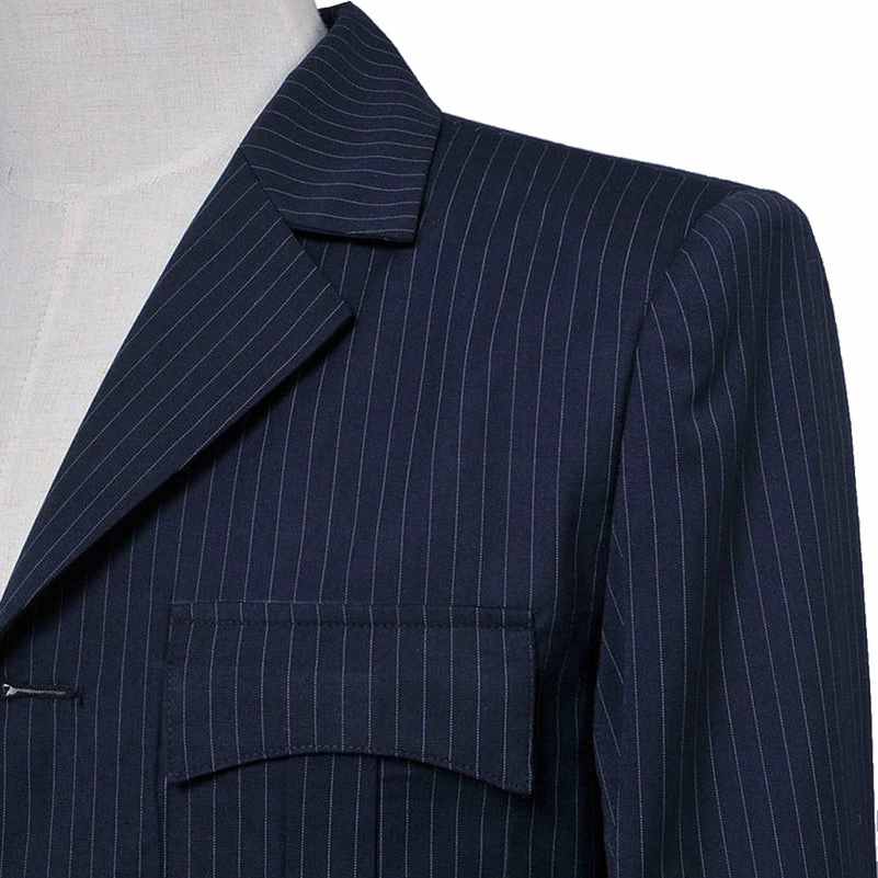 Doctor Who 10th Doctor Cosplay Costume Tenth Doctor Coat Blue Wool Trousers Suit 8 Doctor Who 10th Doctor Cosplay Costume Tenth Doctor Coat Blue Wool Trousers Suit - Image 8