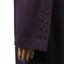 Doctor Who Cosplay Eleventh 11th Doctor Buttonless Purple Wool Frock Coat Costume -cosplay Sales Shop 11th Doctor costume 1