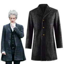 Twelfth 12th Doctor Peter Capaldi Denim Coat Jacket Cosplay Costume