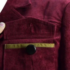 Doctor Who Fourth 4th Doctor Tom Baker Dark Red Corduroy Coat Cosplay Costume -cosplay Sales Shop 4th Doctor costume 10
