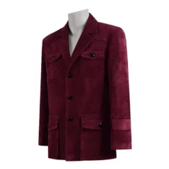 Doctor Who Fourth 4th Doctor Tom Baker Dark Red Corduroy Coat Cosplay Costume -cosplay Sales Shop 4th Doctor costume 13