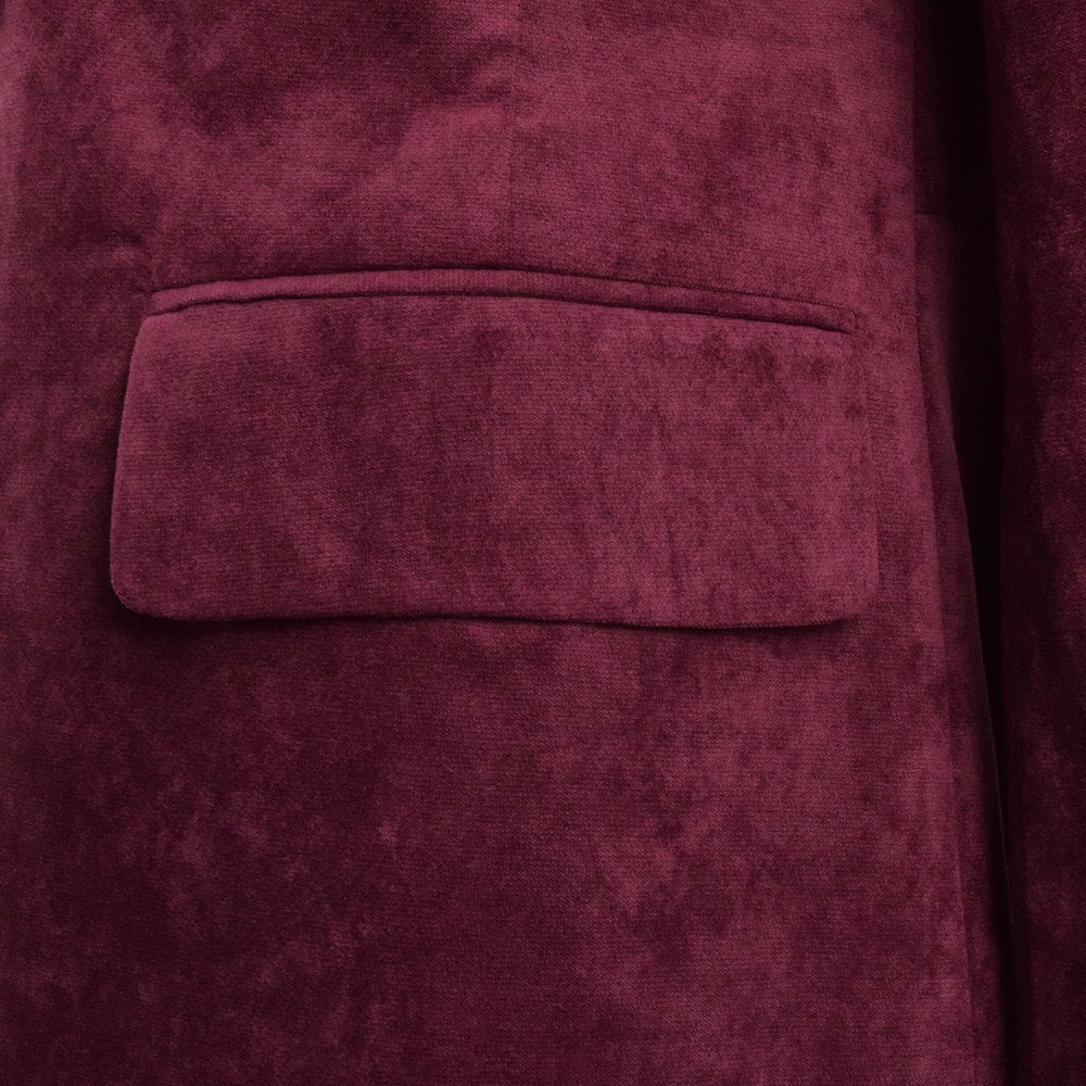 Dr. Fourth 4th Doctor Velvet Trench Coat Burgundy Cosplay Costume 10 Dr. Fourth 4th Doctor Velvet Trench Coat Burgundy Cosplay Costume - Image 10