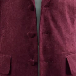 Dr. Fourth 4th Doctor Velvet Trench Coat Burgundy Cosplay Costume 21 Dr. Fourth 4th Doctor Velvet Trench Coat Burgundy Cosplay Costume -cosplay Sales Shop 4th doctor coat 11