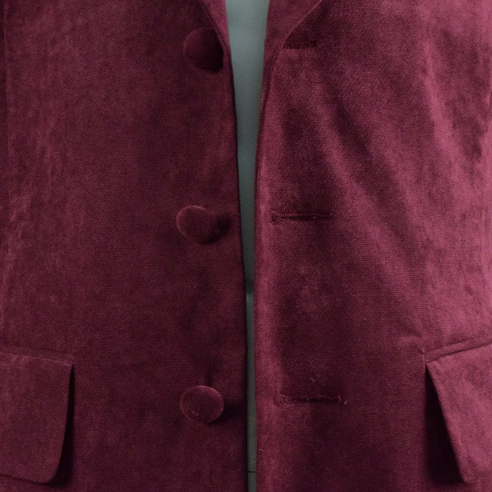 Dr. Fourth 4th Doctor Velvet Trench Coat Burgundy Cosplay Costume 11 Dr. Fourth 4th Doctor Velvet Trench Coat Burgundy Cosplay Costume - Image 11
