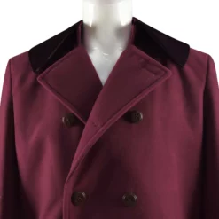 Fourth 4th Doctor Dark Red Long Trench Wool Coat Doctor Who Cosplay Costume -cosplay Sales Shop 4th doctor dark red coat 8