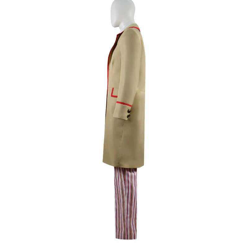 Doctor Who Fifth 5th Doctor Cospaly Costume Beige Coat Full Set Outfit 4 Doctor Who Fifth 5th Doctor Cospaly Costume Beige Coat Full Set Outfit - Image 4
