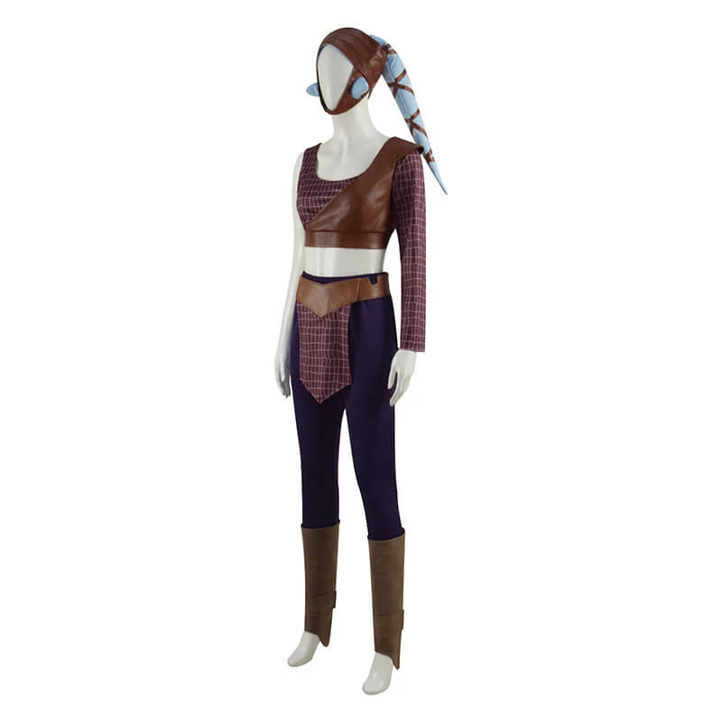 Star Wars Aayla Secura Cosplay Costume Carnival Suit Halloween For Women 3 Star Wars Aayla Secura Cosplay Costume Carnival Suit Halloween For Women - Image 3