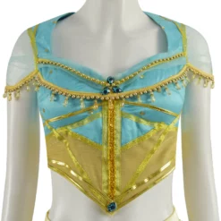 2019 Aladdin Jasmine Blue Dress Outfit Cospaly Costume Halloween Princess Dress -cosplay Sales Shop Aladdin Jasmine Blue Dress 25
