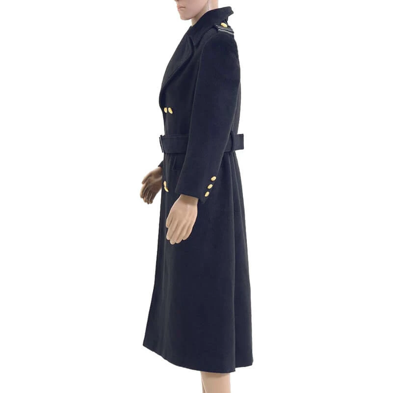 Captain Jack Harkness Trench Coat Doctor Who Navy Wool Coat Jacket ACcosplay 3 Captain Jack Harkness Trench Coat Doctor Who Navy Wool Coat Jacket ACcosplay - Image 3