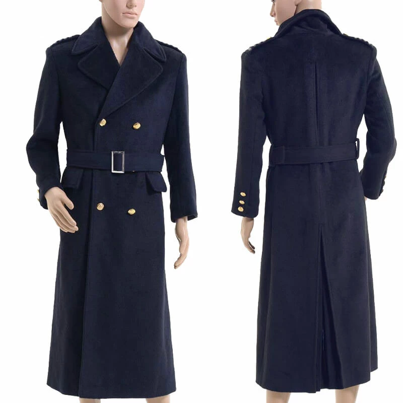 Captain Jack Harkness Trench Coat Doctor Who Navy Wool Coat Jacket ACcosplay 1 Captain Jack Harkness Trench Coat Doctor Who Navy Wool Coat Jacket ACcosplay