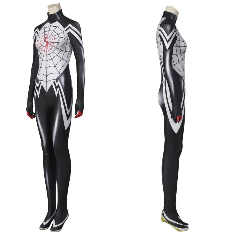 Cindy Moon Silk Costume Spider-Man Bodysuit Cosplay Jumpsuit For Women Halloween Carnival Suit 4 Cindy Moon Silk Costume Spider-Man Bodysuit Cosplay Jumpsuit For Women Halloween Carnival Suit - Image 4