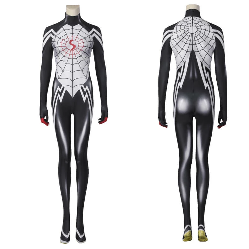 Cindy Moon Silk Costume Spider-Man Bodysuit Cosplay Jumpsuit For Women Halloween Carnival Suit 3 Cindy Moon Silk Costume Spider-Man Bodysuit Cosplay Jumpsuit For Women Halloween Carnival Suit - Image 3