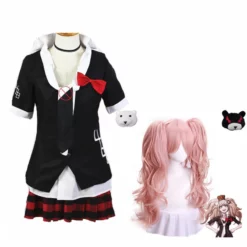 Danganronpa Junko Enoshima Uniform Cosplay Costume Cosplay Wig -cosplay Sales Shop Danganronpa Junko Enoshima Uniform 4
