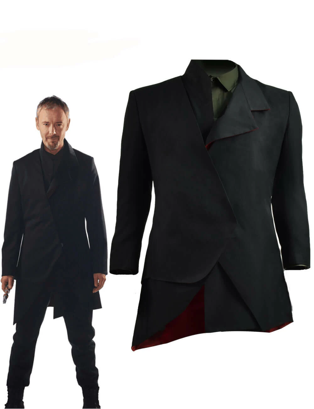 Doctor Who Episodes The Doctor Falls The Master Black Coat Jacket Costume 1 Doctor Who Episodes The Doctor Falls The Master Black Coat Jacket Costume