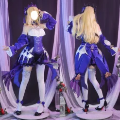 Genshin Impact Fischl Cosplay Fischl: Ein Immernachtstraum Uniform Anime Game Sexy Dress Suit