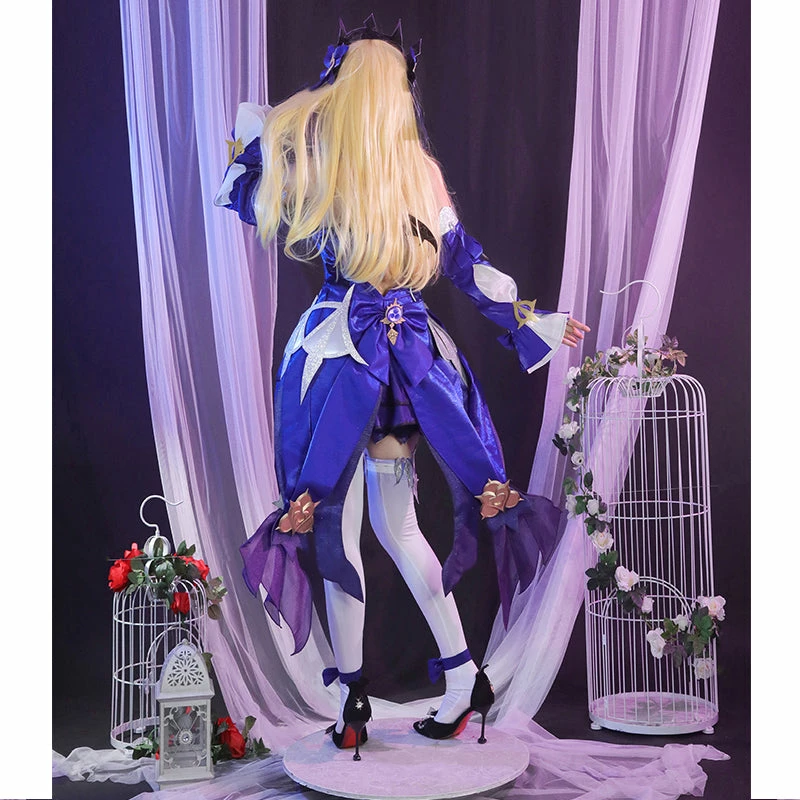 Genshin Impact Fischl Cosplay Fischl: Ein Immernachtstraum Uniform Anime Game Sexy Dress Suit 5 Genshin Impact Fischl Cosplay Fischl: Ein Immernachtstraum Uniform Anime Game Sexy Dress Suit - Image 5