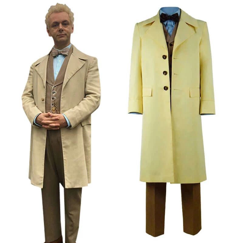 Good Omens Michael Sheen Coat Outfit Full Set Cosplay Costume Halloween 2019 1 Good Omens Michael Sheen Coat Outfit Full Set Cosplay Costume Halloween 2019