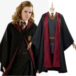 Hermione Granger Costume Harry Potter Gryffindor School Uniform Women Robe Cloak Cosplay