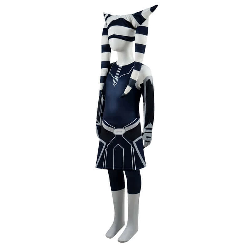 Kids Ahsoka Tano Costume Star Wars The Clone Cosplay Outfit For Halloween 3 Kids Ahsoka Tano Costume Star Wars The Clone Cosplay Outfit For Halloween - Image 3