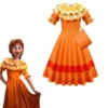 Kids Encanto Pepa Madrigal Cosplay Dress Girls Encanto Pepa Costumes Halloween Dress Up