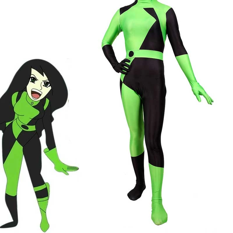 Kids Halloween Costumes Kim Possible Shego Costume Jumpsuit Bodysuit Girls Green Cosplay 1 Kids Halloween Costumes Kim Possible Shego Costume Jumpsuit Bodysuit Girls Green Cosplay
