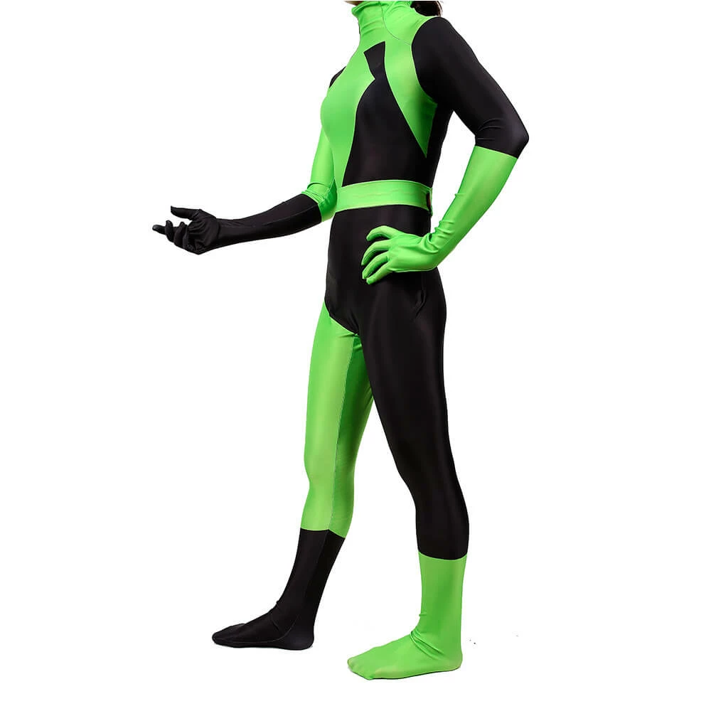 Kids Halloween Costumes Kim Possible Shego Costume Jumpsuit Bodysuit Girls Green Cosplay 3 Kids Halloween Costumes Kim Possible Shego Costume Jumpsuit Bodysuit Girls Green Cosplay - Image 3
