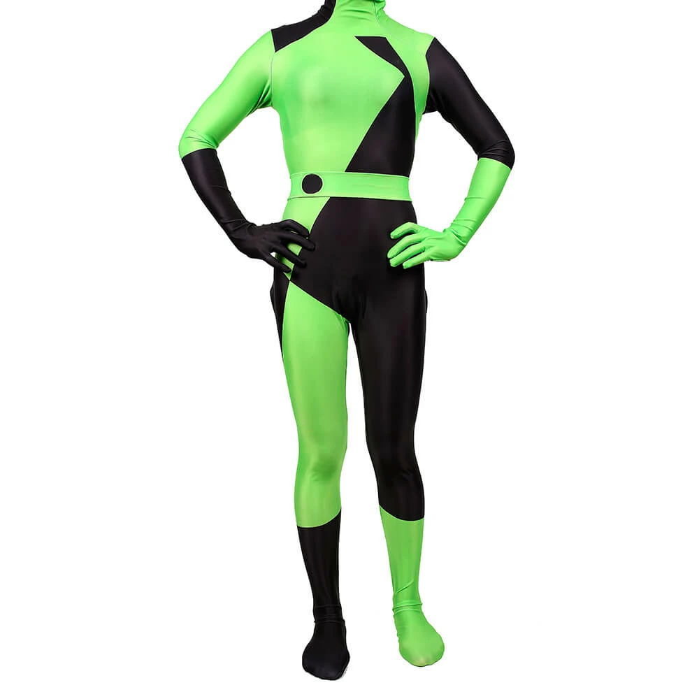Kids Halloween Costumes Kim Possible Shego Costume Jumpsuit Bodysuit Girls Green Cosplay 2 Kids Halloween Costumes Kim Possible Shego Costume Jumpsuit Bodysuit Girls Green Cosplay - Image 2