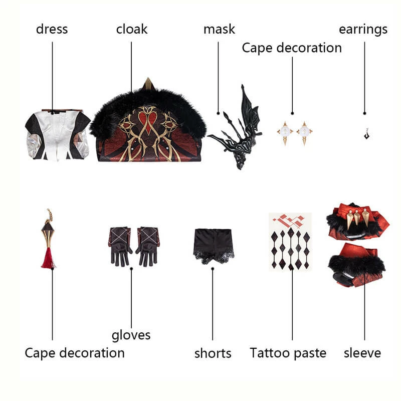 La Signora Cosplay Costume Genshin Impact Cosplay Suit For Halloween 5 La Signora Cosplay Costume Genshin Impact Cosplay Suit For Halloween - Image 5