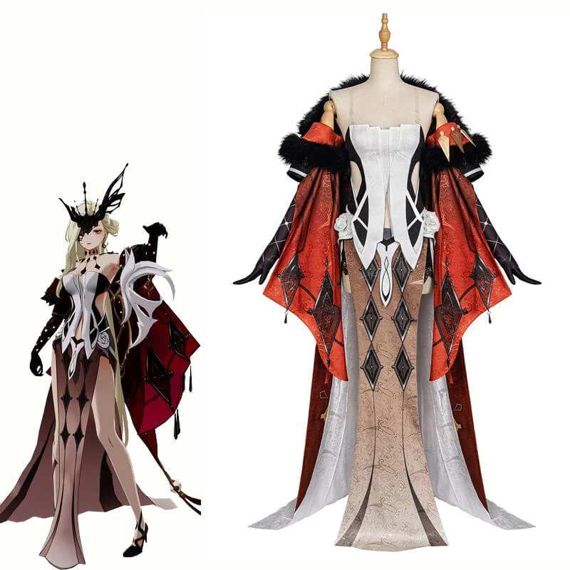 La Signora Cosplay Costume Genshin Impact Cosplay Suit For Halloween 1 La Signora Cosplay Costume Genshin Impact Cosplay Suit For Halloween