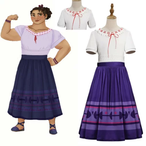 Luisa Encanto Costume Kids Girls Luisa Madrigal Cosplay Dress Outfit ACcosplay -cosplay Sales Shop Luisa encanto costumes