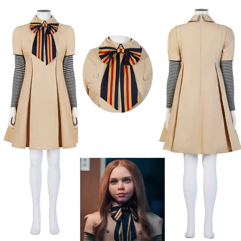 Kids M3gan Costume 2023 M3gan Doll Dress Suit Girls Megan Halloween Cosplay Outfits 1 Kids M3gan Costume 2023 M3gan Doll Dress Suit Girls Megan Halloween Cosplay Outfits