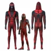 Spider-Man Miles Morales New Crimson Cowl Suit Cosplay Costume Jumpsuit