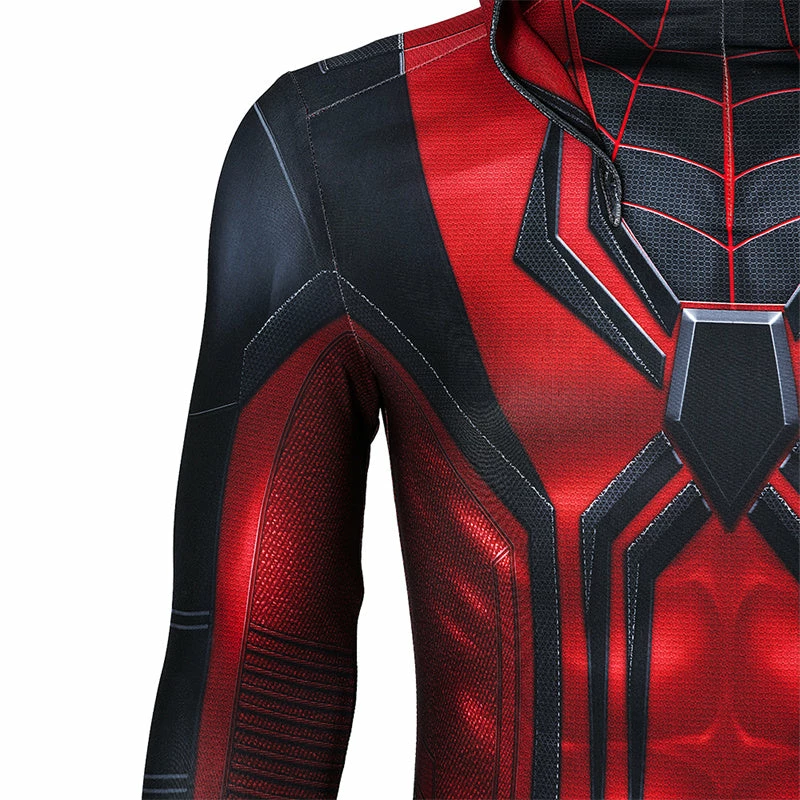 Spider-Man Miles Morales New Crimson Cowl Suit Cosplay Costume Jumpsuit 12 Spider-Man Miles Morales New Crimson Cowl Suit Cosplay Costume Jumpsuit - Image 12