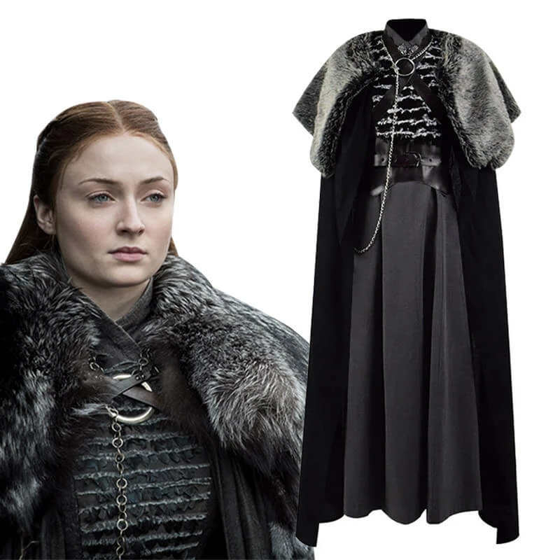 Game Of Thrones Sansa Stark Dress Cape Clock Cospaly Costume Ideas For Sale 1 Game Of Thrones Sansa Stark Dress Cape Clock Cospaly Costume Ideas For Sale