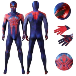 Adults Spiderman 2099 Miguel O'Hara Cosplay Bodysuit Spiderman Across The Spider-Verse Cosplay Costume