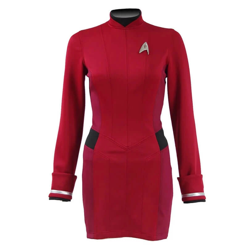 Star Trek Beyond Costume Uhura Engineer Crewman Red Dress Uniform Girls Women 2 Star Trek Beyond Costume Uhura Engineer Crewman Red Dress Uniform Girls Women - Image 2