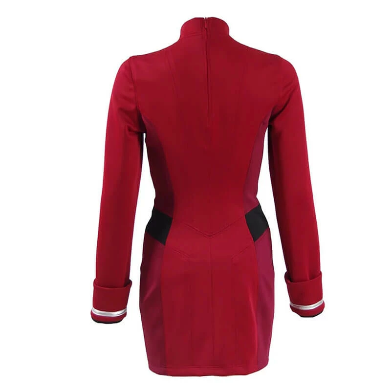 Star Trek Beyond Costume Uhura Engineer Crewman Red Dress Uniform Girls Women 6 Star Trek Beyond Costume Uhura Engineer Crewman Red Dress Uniform Girls Women - Image 6