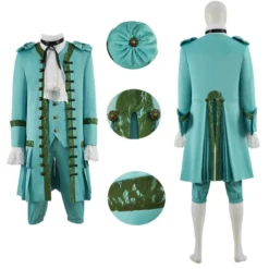 Stede Bonnet Costume Our Flag Means Death Season 1 Cosplay Teal Pirate Coat Suit Outfit