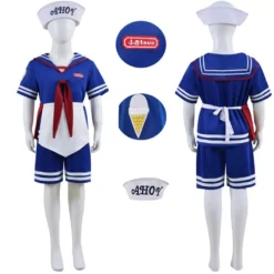 Steve Scoops Ahoy Costume Boys Stranger Things 3 Kids Steve Harrington Cosplay Steve Ice Cream Outfits