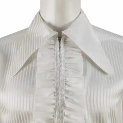 Doctor Who Third Doctor Season 8 Large Collar Frill Shirt 3rd Doctor Shirt Cosplay Costume -cosplay Sales Shop Third Doctor Season 8 Large Collar Frill Shirt 7