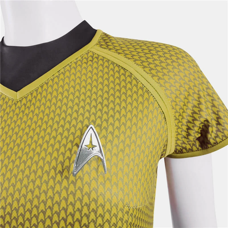 Star Trek Into Darkness Fleet Uhura Yellow Uniform Dress Cosplay Costume 10 Star Trek Into Darkness Fleet Uhura Yellow Uniform Dress Cosplay Costume - Image 10