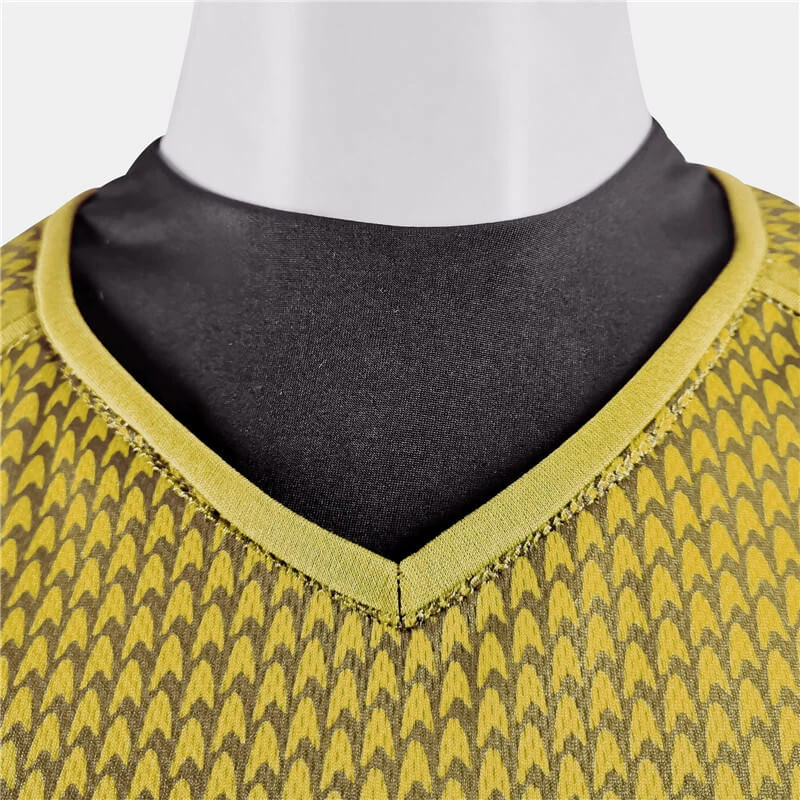 Star Trek Into Darkness Fleet Uhura Yellow Uniform Dress Cosplay Costume 6 Star Trek Into Darkness Fleet Uhura Yellow Uniform Dress Cosplay Costume - Image 6