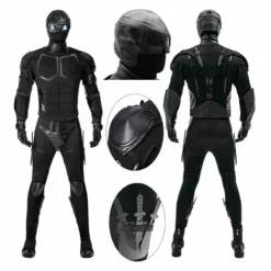 2023 The Boys Season 4 Black Noir Cosplay Costume Superhero Black Jumpsuit Bodysuit