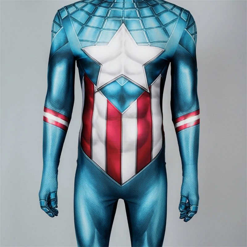 Miles Morales Captain America Spider-Man Cosplay Costume Superhero Spidey Jumpsuit 11 Miles Morales Captain America Spider-Man Cosplay Costume Superhero Spidey Jumpsuit - Image 11