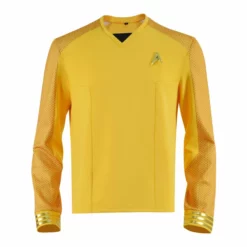 Star Trek: Strange New Worlds Captain Christopher Pike Cosplay Costume Yellow Uniform Shirt