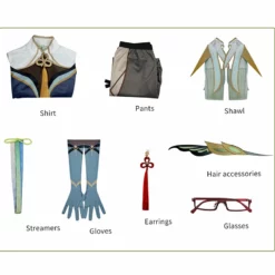 Genshin Impact Cloud Retainer Cosplay Costume Lantern Rite NPC Dress Halloween Party Suit -cosplay Sales Shop cloud retainer cosplay 7