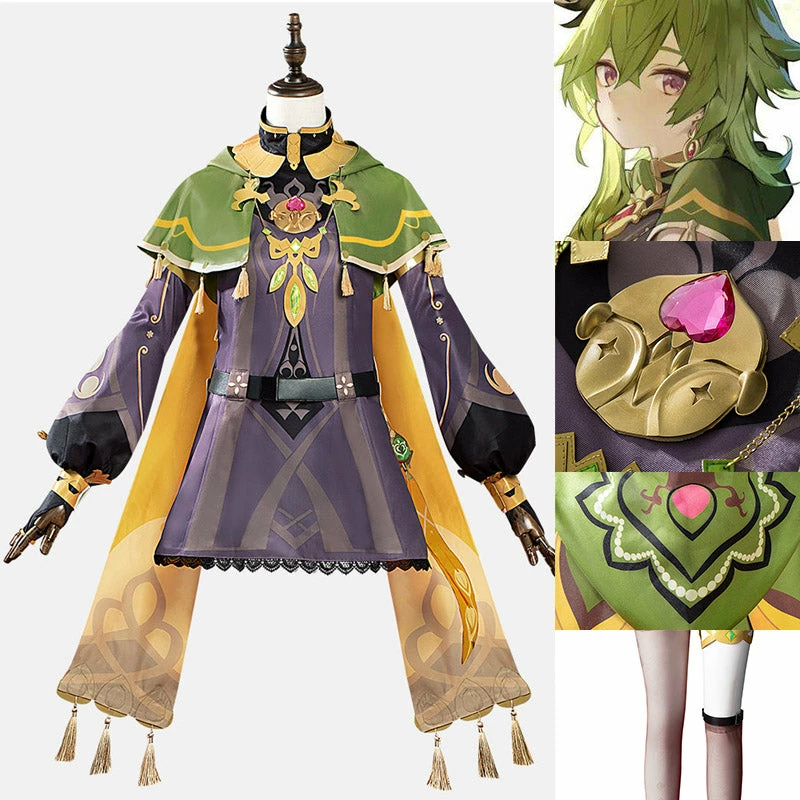 Genshin Impact Collei Cosplay Costume Gameplay Sumeru Collei Skin Dress Suit 1 Genshin Impact Collei Cosplay Costume Gameplay Sumeru Collei Skin Dress Suit