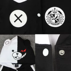 Danganronpa Monokuma Black White Bear Hoodie Jacket -cosplay Sales Shop danganronpa monokuma black white bear hoodie jacket 12