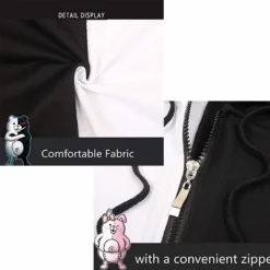 Danganronpa Monokuma Black White Bear Hoodie Jacket -cosplay Sales Shop danganronpa monokuma black white bear hoodie jacket 3
