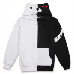 Danganronpa Monokuma Black White Bear Hoodie Jacket -cosplay Sales Shop danganronpa monokuma black white bear hoodie jacket 4